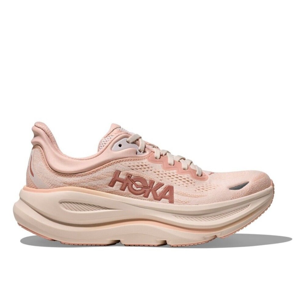 HOKA Bondi 9 Women’s Running Shoes Rose Latte Cream 1162012-RLTT Size 6 - Picture 2 of 6
